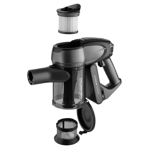 Пилосос Sencor безпровідний, 400Вт, вологе прибирання, конт пил -0.5л, автон. робота до 50хв, вага-3кг, НЕРА, чорний