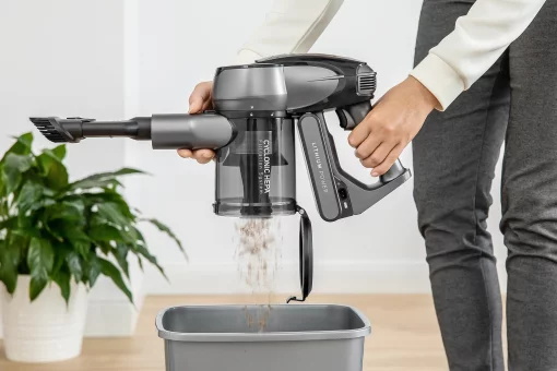 Пилосос Sencor безпровідний, 400Вт, вологе прибирання, конт пил -0.5л, автон. робота до 50хв, вага-3кг, НЕРА, чорний