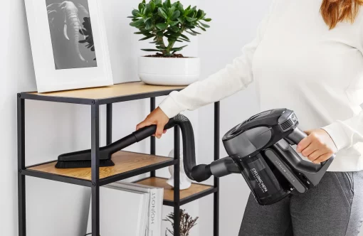 Пилосос Sencor безпровідний, 400Вт, вологе прибирання, конт пил -0.5л, автон. робота до 50хв, вага-3кг, НЕРА, чорний