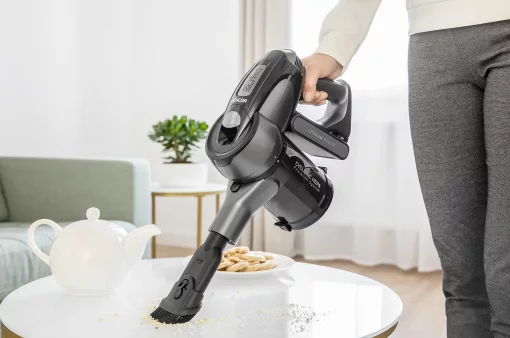 Пилосос Sencor безпровідний, 400Вт, вологе прибирання, конт пил -0.5л, автон. робота до 50хв, вага-3кг, НЕРА, чорний