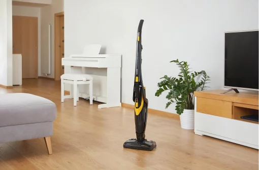 Пилосос Sencor безпровідний, вологе прибирання, конт пил -0.5л, автон. робота до 85хв, НЕРА, чорно-жовтий