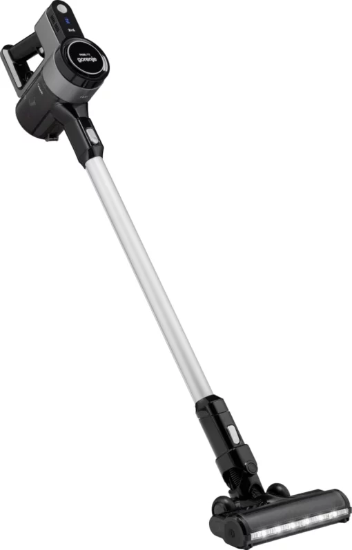 Пилосос Gorenje безпровідний, 132Вт, конт пил -0,5л, автон. робота до 25хв, вага-2,6кг, 2насадки, чорний