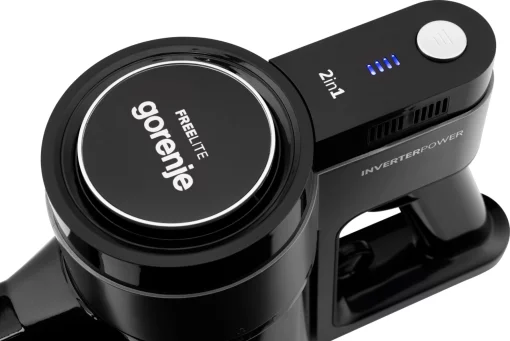 Пилосос Gorenje безпровідний, 132Вт, конт пил -0,5л, автон. робота до 25хв, вага-2,6кг, 2насадки, чорний