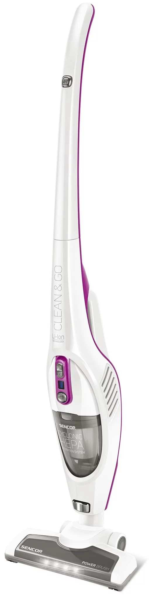 Пилосос Sencor безпровідний, 150Вт, конт пил -0,5л, автон. робота до 25хв, вага-2,8кг, НЕРА, білий