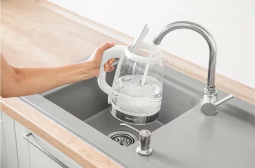 Електрочайник Sencor 2л, Strix, скло, білий