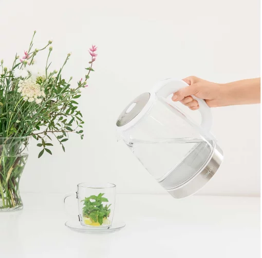 Електрочайник Sencor 2л, Strix, скло, білий