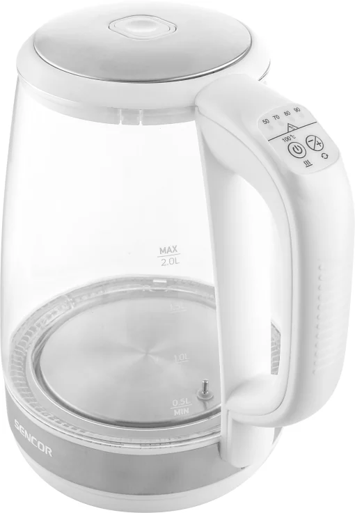 Електрочайник Sencor 2л, Strix, скло, білий