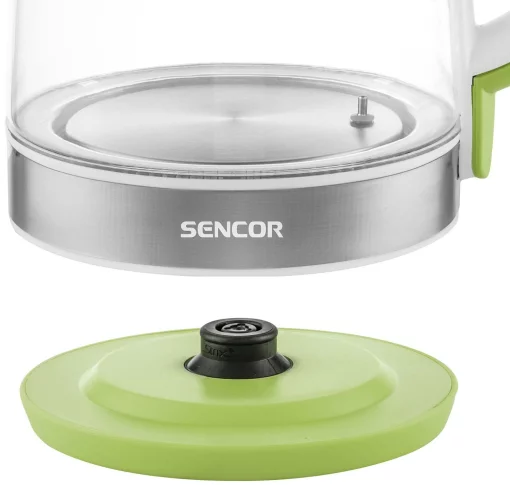 Електрочайник Sencor 2л, Strix, скло, 5 темп.реж, салатовий