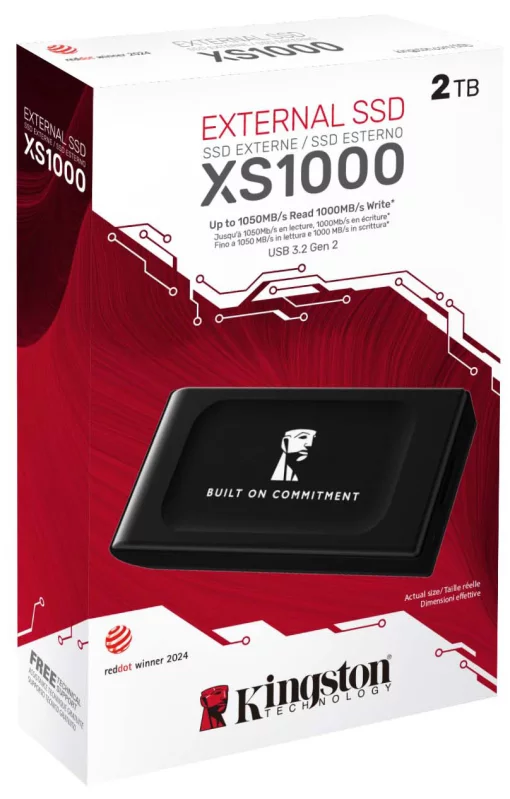 Портативний SSD Kingston 2TB USB 3.2 Gen 2 Type-C XS1000 R1050/W1000MB/s