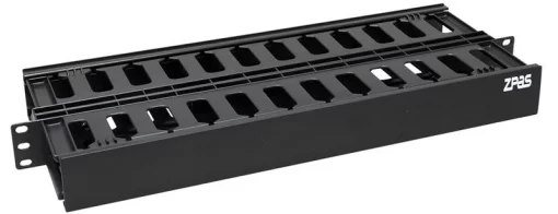Кабельний організатор ZPAS 19", 1U, двобічна гребінка