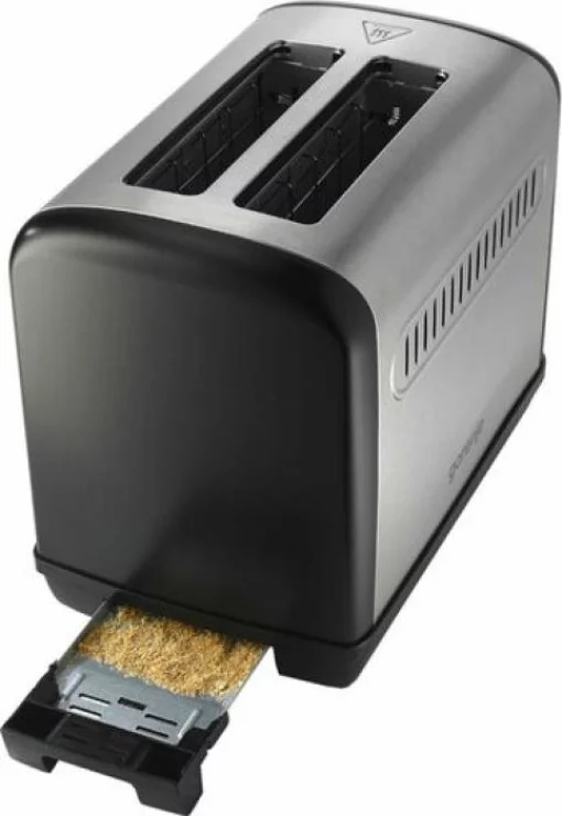 Тостер Gorenje, 950Вт, функц. розморожування, автовідключення, пластик + металл, чорний