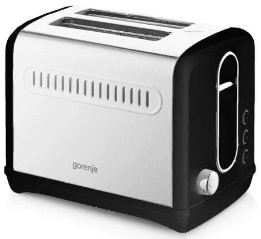Тостер Gorenje, 950Вт, функц. розморожування, автовідключення, пластик + металл, чорний