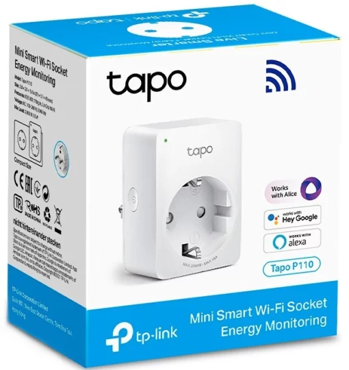 Смарт-розетка TP-LINK Tapo P100 N300 BT 10A