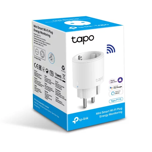 Смарт-розетка TP-LINK Tapo P115 N300 16A з функцією моніторингу використаної енергії