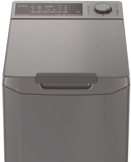 Пральна машина Candy вертикальна, 7кг, 1200, A+++, 60см, дисплей, cріблястий