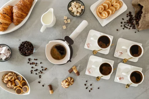 Кавоварка Gorenje електротурка 0.35л, мелена, на 2 чашки, бежевий