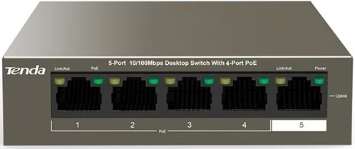 Комутатор TENDA TEF1105P-4-63W 4xFE PoE, 1xFE Uplink