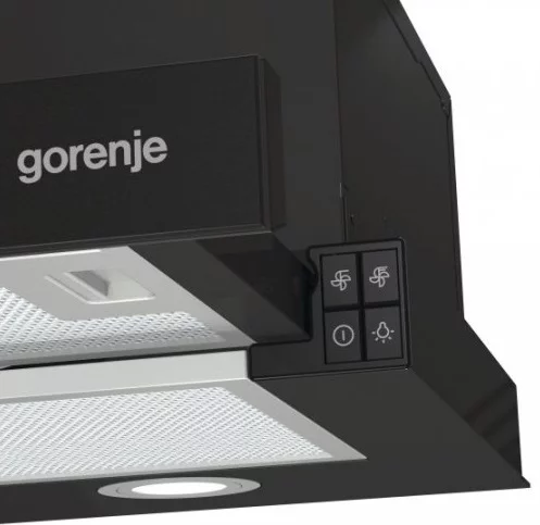 Витяжка Gorenje телескопічна, 60см, 450м.куб/год, чорний