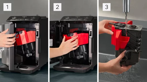 Кавомашина Siemens, 1.4л, зерно+мелена, автомат.капуч, LED-дисплей, авторецептів -5, чорно-срібний