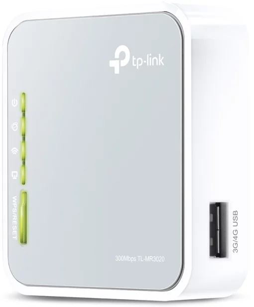 Маршрутизатор TP-LINK TL-MR3020 N300,  1xFE LAN/WAN, 1xUSB2.0 for 3G/4G/LTE