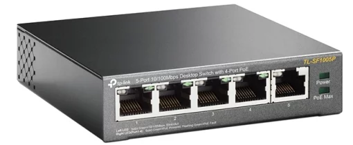 Комутатор TP-LINK TL-SF1005P 5xFE (4xPoE), 56Вт, Некерований