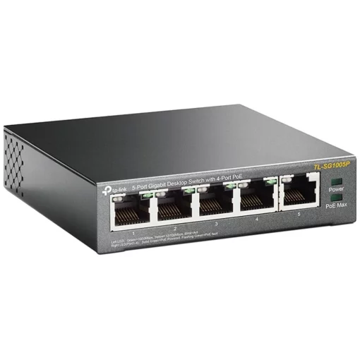 Комутатор TP-LINK TL-SG1005P 5xGE (4xPoE), 56Вт, Некерований