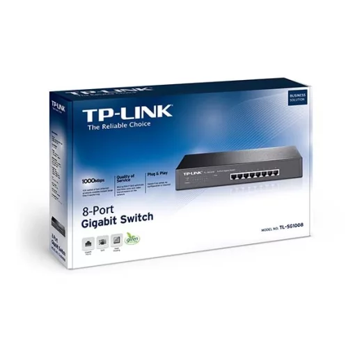 Комутатор TP-LINK TL-SG1008 8xGE, Некерований