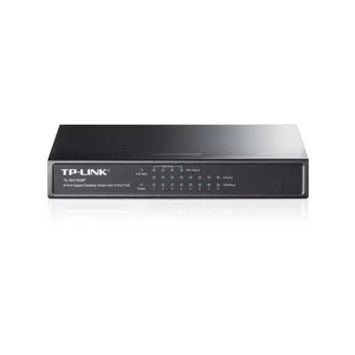Комутатор TP-LINK TL-SG1008P 8xGE (8xPoE), 65.2Вт, Некерований