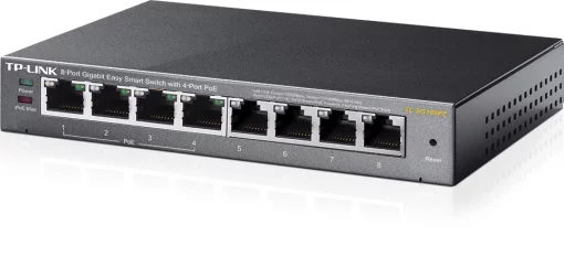 Комутатор TP-LINK TL-SG108PE 8xGE (4xPoE), 65.2Вт, WebSmart