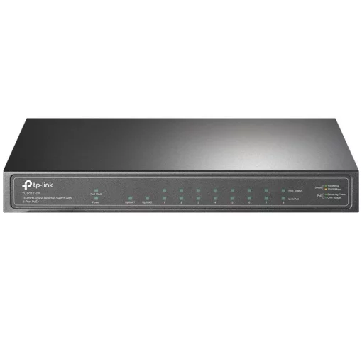 Комутатор TP-LINK TL-SG1210P 8xGE (8xPoE), 1xSFP, 63Вт, Некерований