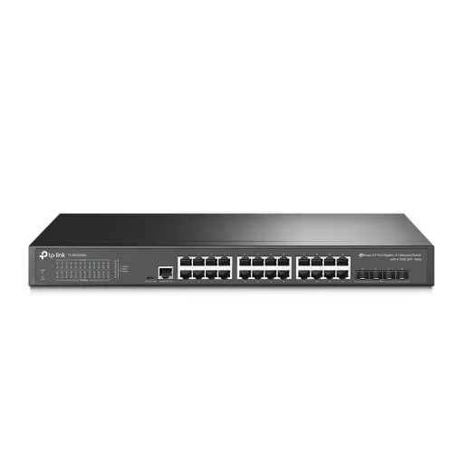 Комутатор TP-LINK TL-SG3428X-UPS 24xGE, 4xSFP+, Керований L2