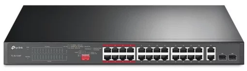 Комутатор TP-LINK TL-SL1226P 24xFE (24xPoE), 2xSFP, 250Вт, Некерований