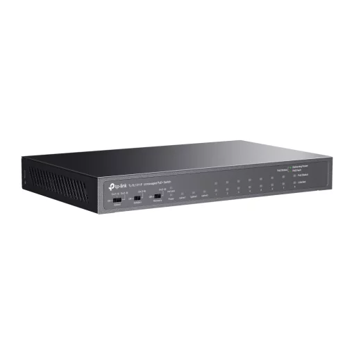 Комутатор TP-LINK TL-SL1311P 8x1FE (8xPoE), 2xGE, 1xSFP, 65Вт, Некерований