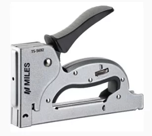 Степлер Miles TS-5692/C, скоби No 4 (6-14 мм), срібний з з сірим гумовим захватом, аналог: Rapid 140