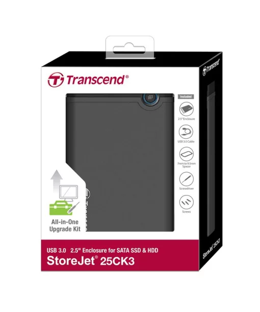 Корпус Transcend USB 3.1 Type-A для HDD/SDD SATA 2.5" Rubber Kit
