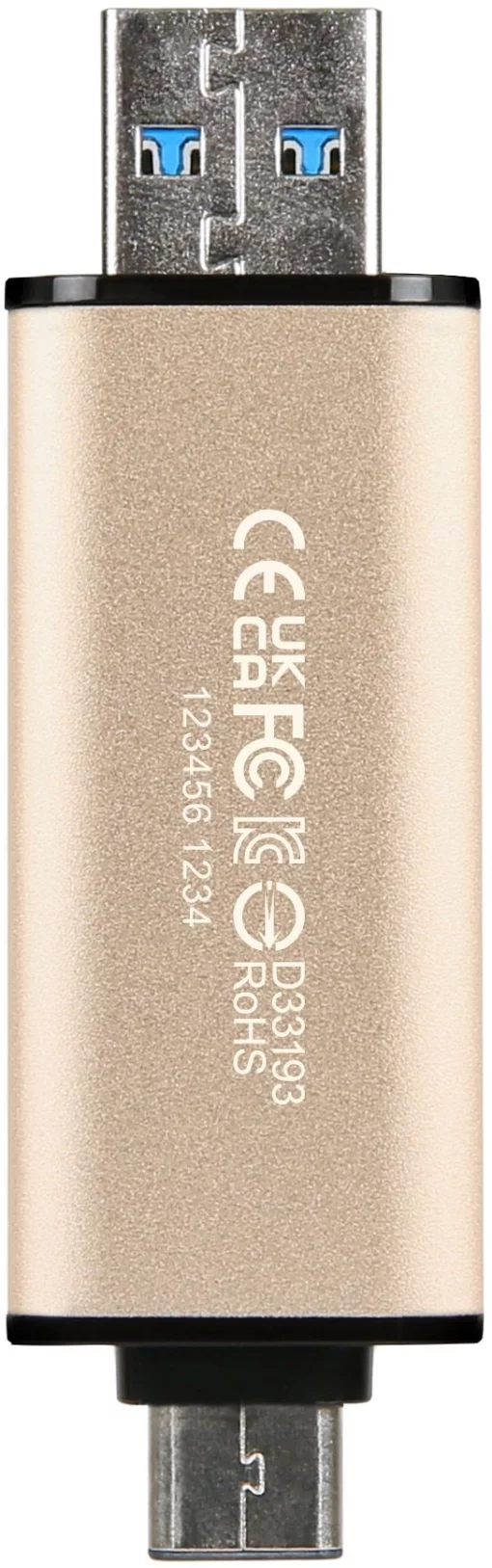 Накопичувач Transcend 128GB USB 3.2 Type-A + Type-C JetFlash 930 R420/W400MB/s Чорний