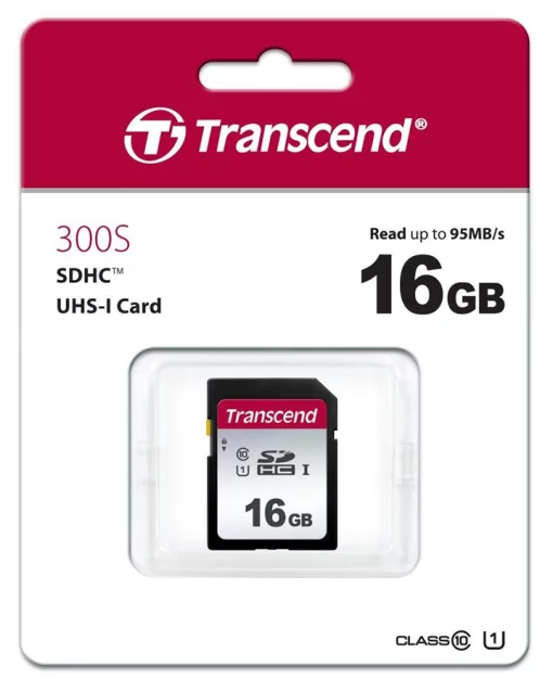 Карта пам'яті Transcend SD  16GB C10 UHS-I  R95/W10MB/s