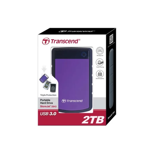 Портативний жорсткий диск Transcend 2TB USB 3.1 StoreJet 25H3 Фіолетовий