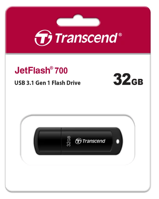 Накопичувач Transcend  32GB USB 3.1 Type-A JetFlash 700 Чорний
