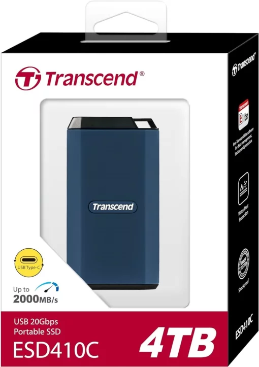 Портативний SSD Transcend 4TB USB 3.2 Gen 2 Type-C ESD410C R2000/W2000MB/s