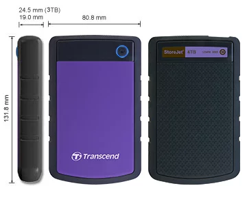 Портативний жорсткий диск Transcend 4TB USB 3.1 StoreJet 25H3 Синій