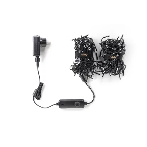 Гірлянда Smart LED Twinkly Cluster RGB 400 IP44 6м кабель чорний