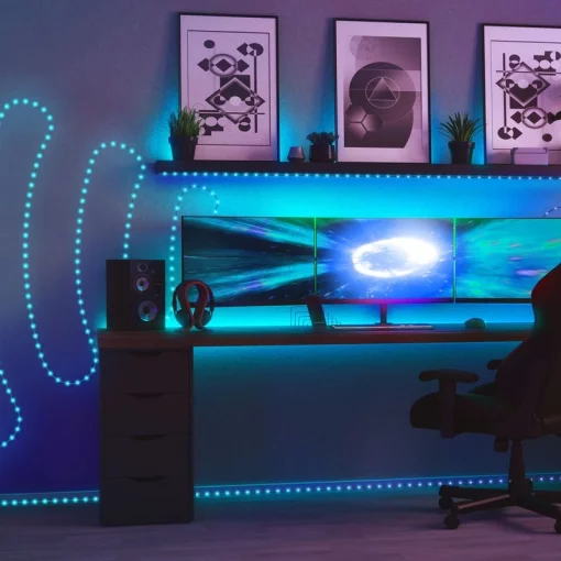 Гірлянда Smart LED Twinkly Dots Lights RGB 400 IP44 20м USB-C кабель чорний