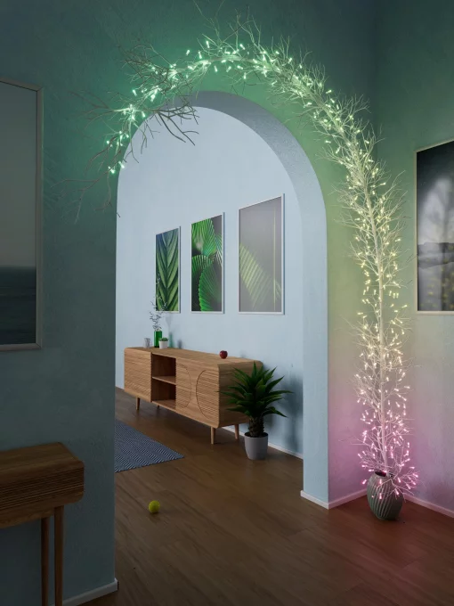 Гірлянда Smart LED Twinkly Strings Candle RGB 200 IP20 12м USB-C кабель зелений