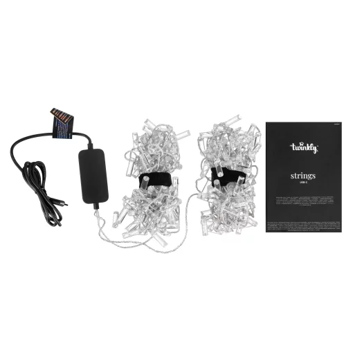 Гірлянда Smart LED Twinkly Strings Candle RGB 200 IP20 12м USB-C кабель прозорий