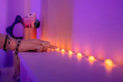 Гірлянда Smart LED Twinkly Candies Heart RGB 100 IP20 6м USB-C кабель прозорий