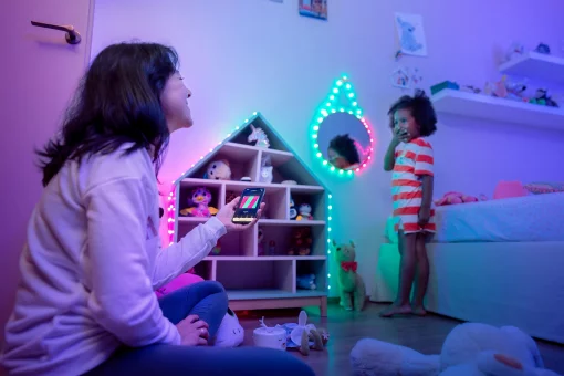 Гірлянда Smart LED Twinkly Candies Heart RGB 100 IP20 6м USB-C кабель прозорий