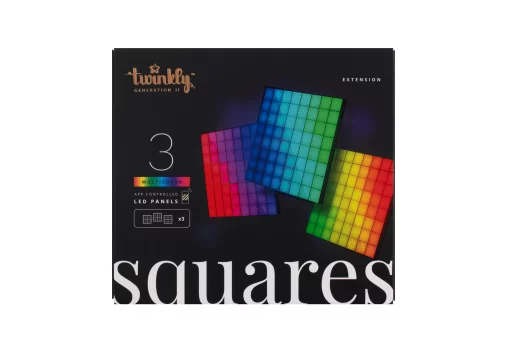 Панель Smart LED Twinkly Squares 3  Extension RGB IP20 16x16см розширення до TWQ064STW-07-BEU