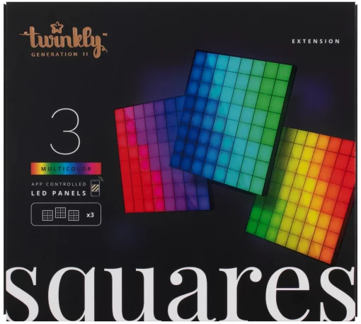 Панель Smart LED Twinkly Squares 3  Extension RGB IP20 16x16см розширення до TWQ064STW-07-BEU