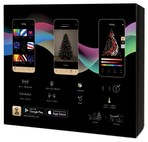 Гірлянда Smart LED Twinkly Strings RGBW 250 IP44 20м кабель прозорий